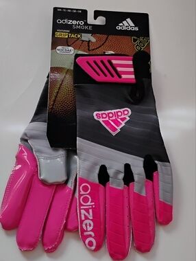 NWT Adidas Adizero Smoke Football Gloves With Grip Tack Size L Large